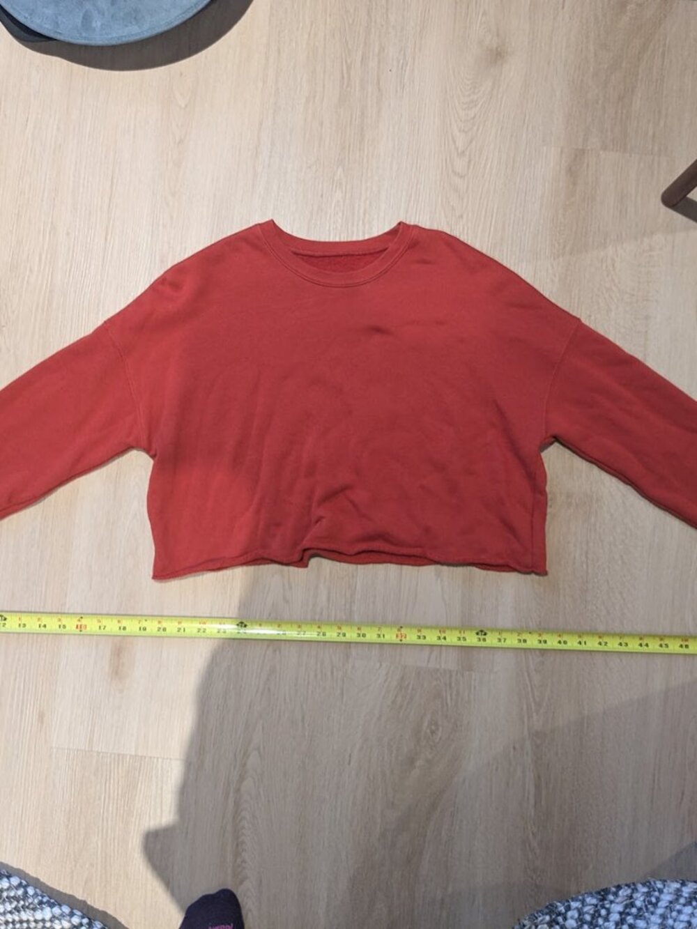 Pumpkin Orange Long Sleeve Crop Top